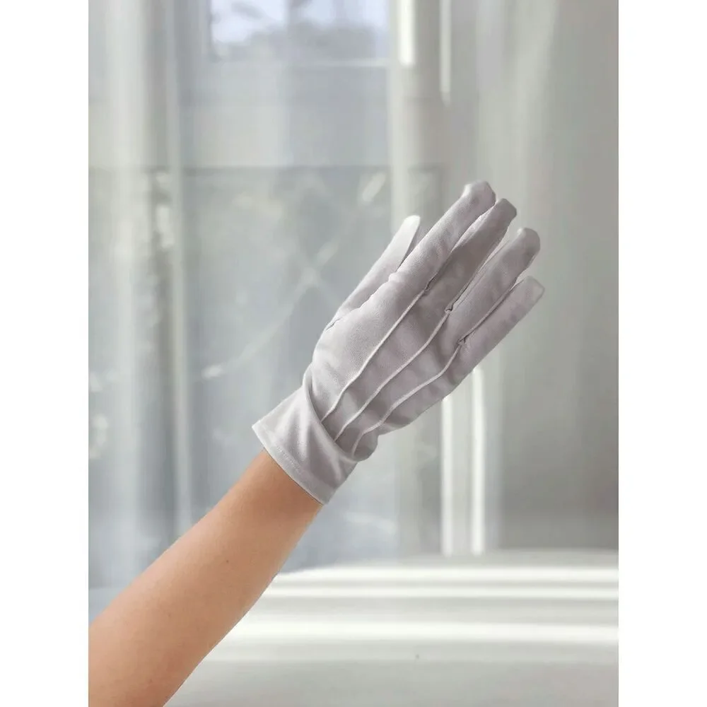 🤍 2PCS Pinup Retro Vintage Classy 1950s White Gloves Socks Accessories Set NEW